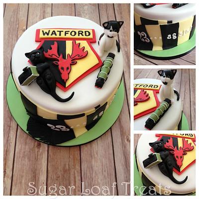 Watford FC Cats and Trains - Cake by SugarLoafTreats