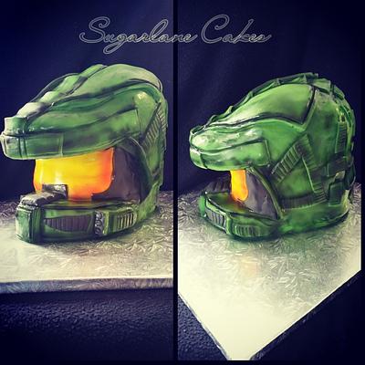 Halo helmet  - Cake by Sugarlane Cakes
