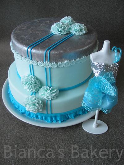 ruffle flower cake - Cake by Bianca's Bakery