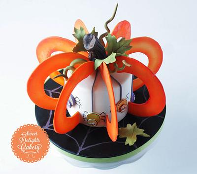 3D Halloween Pumpkin Cake - Cake by Sweet Delights Cakery