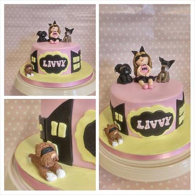 batgirl and dogs - Cake by Shell at Spotty Cake Tin