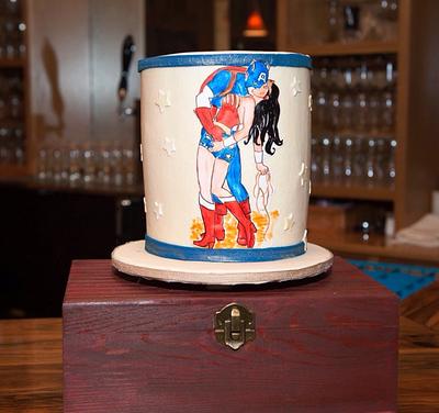 Captain America Grooms cake - Cake by Sweet Traditions