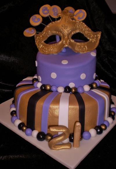 Golden Mask  - Cake by Sugarart Cakes