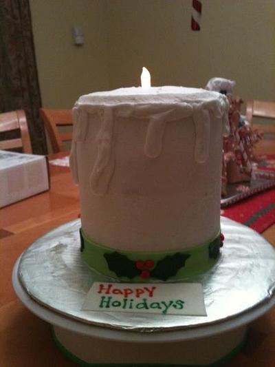 Christmas Candle cake  - Cake by michelle 