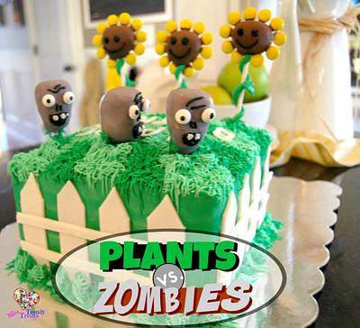PLANTS VS. ZOMBIES CAKE! - Cake by Miss Trendy Treats