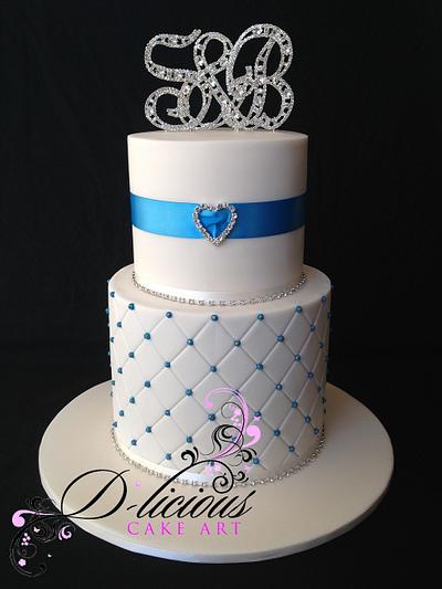 Bling Wedding Cake - Cake by D-licious Cake Art