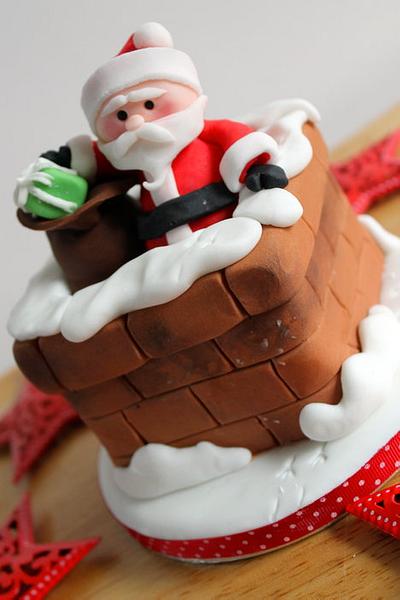 Santa in chimney  - Cake by Zoe's Fancy Cakes