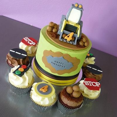 Digger Cake and Cupcake combo - Cake by The Cup Cake Taste 