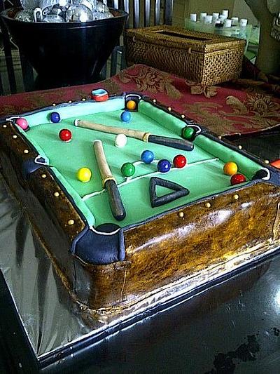 the pool table cake - Cake by Thia Caradonna