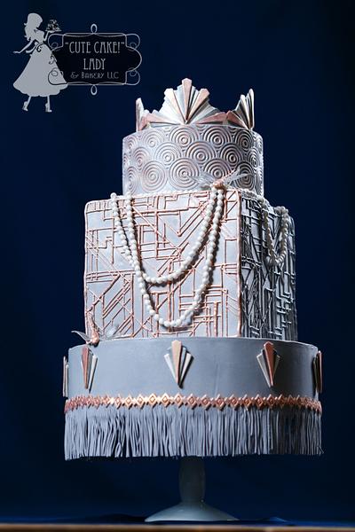 Art Deco Dragonflies - Cake by "Cute Cake!" Lady (Carol Seng)