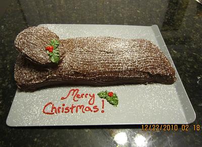 Christmas Yule Log - Cake by Michelle