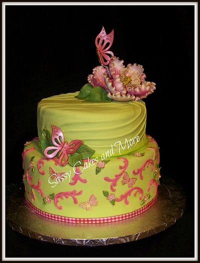 Pleated Swirl - Cake by SassyCakesandMore
