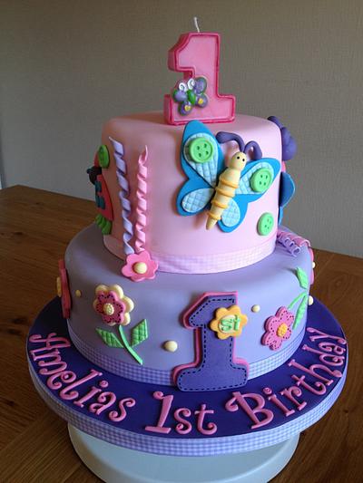 "Hugs & Stitches" Theme 1st Birthday Cake - Cake by calscakecreations