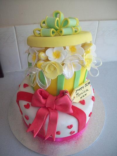 gift box cake - Cake by Amy