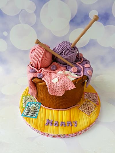 Knitting and Bingo - Cake by Jenny Dowd