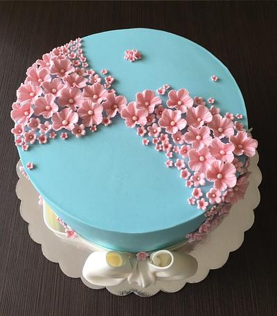Blue & pink - Cake by sansil (Silviya Mihailova)