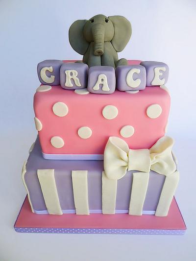 Elephant christening cake - Cake by Vanilla Iced 