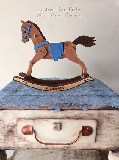 Baby Rocking Horse Cake - Cake by Postres Don Fede
