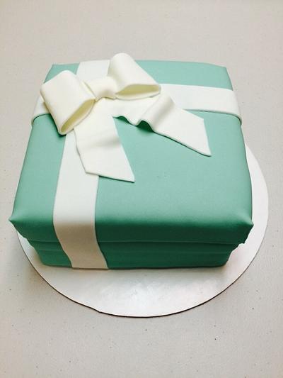 Tiffany Box Cake  - Cake by ChrissysCreations