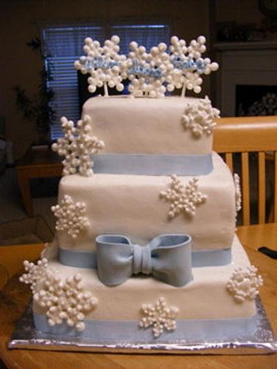 Snowflake cake - Cake by kimbo