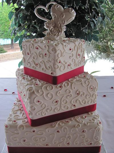 Square Scroll Cake - Cake by Jennifer Watson