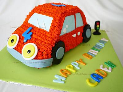 Orange Car cake - Cake by Sweet Owl Cake and Pastry