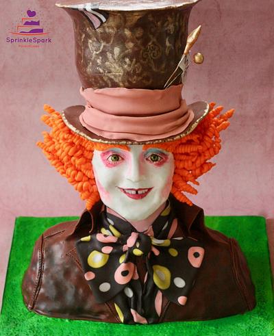 Mad Hatter Alice in Wonderland for Cakeflix collaboration - Cake by SprinkleSpark