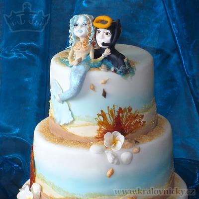 Mermaid and the Diver - Cake by Eva Kralova