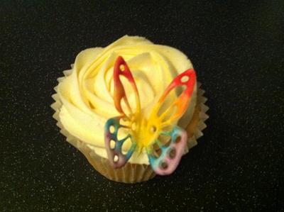 Rainbow butterfly cupcakes  - Cake by KaysCakesBristol