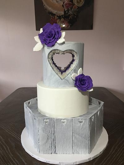 Carved out wedding cake  - Cake by Brandy-The Icing & The Cake