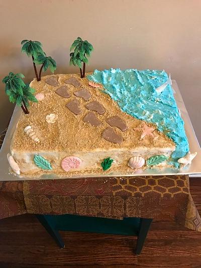 FOOTPRINTS IN THE SAND - Cake by Julia 
