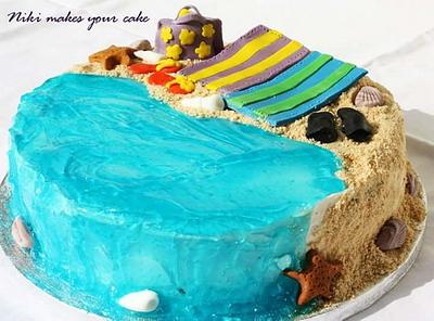  Beach cake - Cake by Niki  (Niki makes your cake)