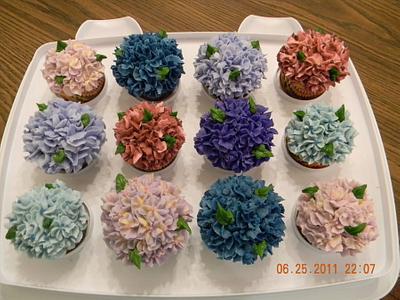 Hydrangeas Galore - Cake by Cindy Casper