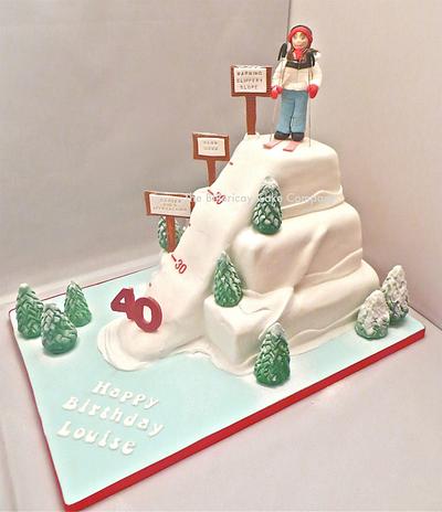 Ski Slope cake - Cake by The Billericay Cake Company