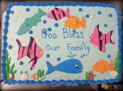 Goofy fish for a friends, family reunion.  - Cake by Donna Tokazowski- Cake Hatteras, Martinsburg WV