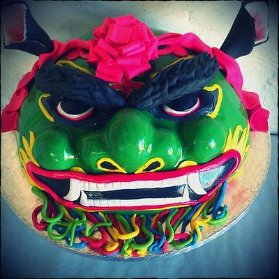 Shun Wu Tang Lion dance cake - Cake by Rebecca 