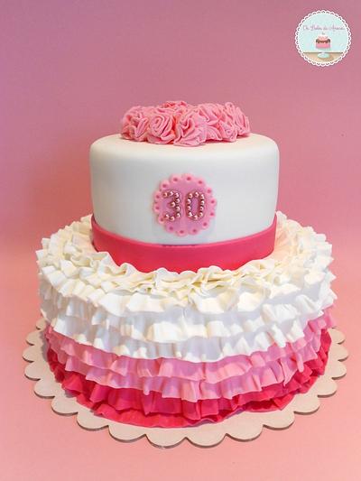 Ruffle Cake - Cake by Ana Crachat Cake Designer 