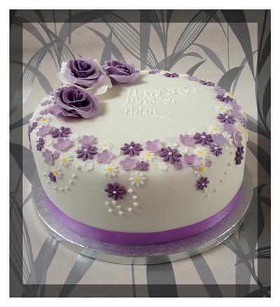 Lilac and lavendar - Cake by inspiratacakes