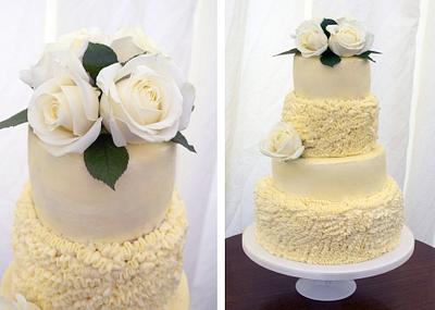 Buttercream Wedding Cake - Cake by Sugar Ruffles