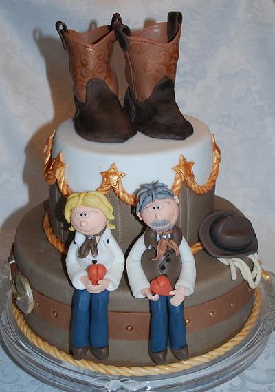 LineDance Weddingcake  - Cake by Simone Barton