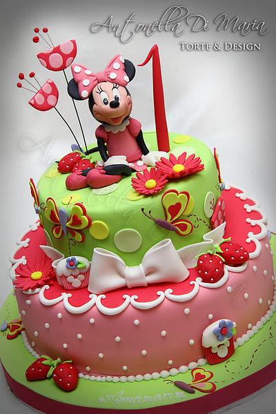Minnie in a strawberry garden - Cake by Antonella Di Maria