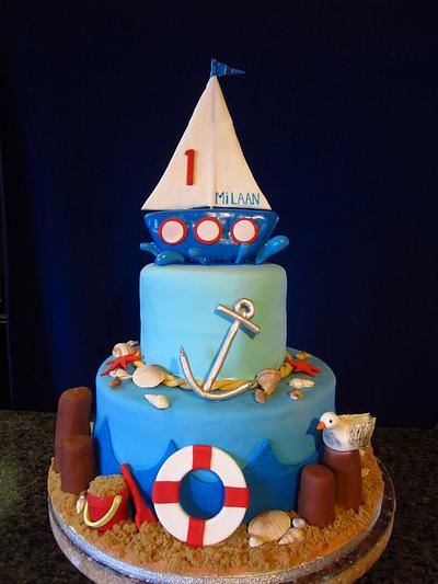 Nautical 1st birthday cake - Cake by Frostilicious Cakes & Cupcakes