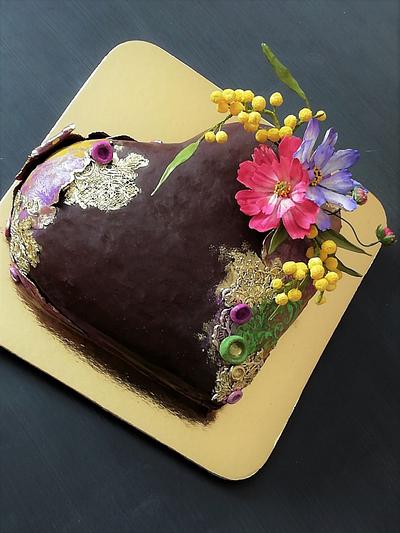 Chocolate heart - Cake by babkaKatka
