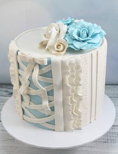 Corset style bridal shower cake - Cake by Kake Krumbs