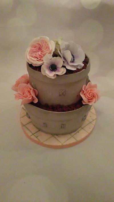 Flower pot - Cake by Klara Liba