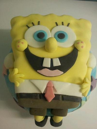 Sponge Bob 2 Tier Cake - Cake by EmzCakes