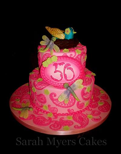 whimsical 50th  - Cake by Sarah Myers