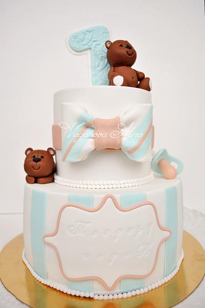 cake for a year with bears - Cake by Alina Vaganova