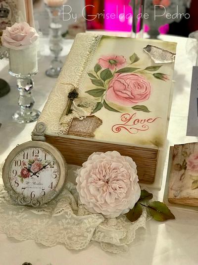  book reloj y rosa Inglesa comestibles  - Cake by Griselda de Pedro