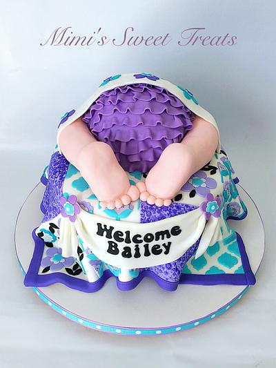 Baby Bottom Baby Shower Cake - Cake by MimisSweetTreats
